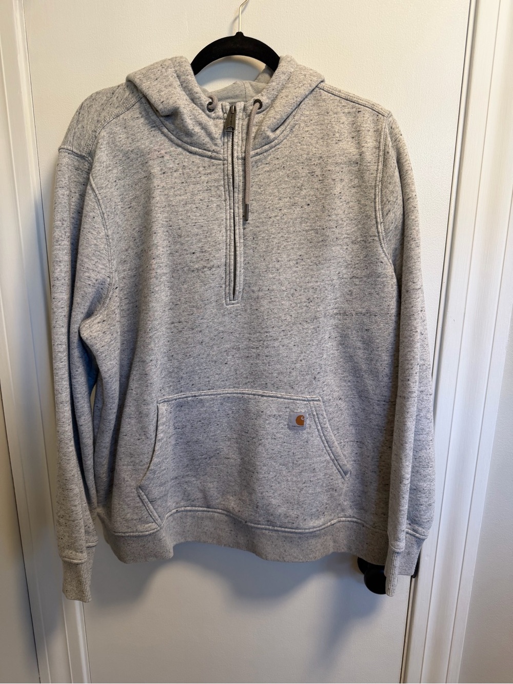 Carhartt Gray Quarter-Zip Hooded Sweatshirt